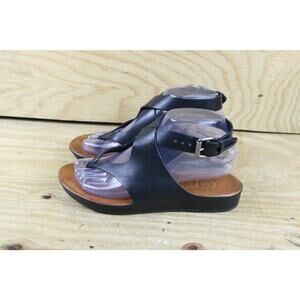 Johnston and Murphy  Sandals Womens 8M Black Leather Sonya Thong Buckle Shoes